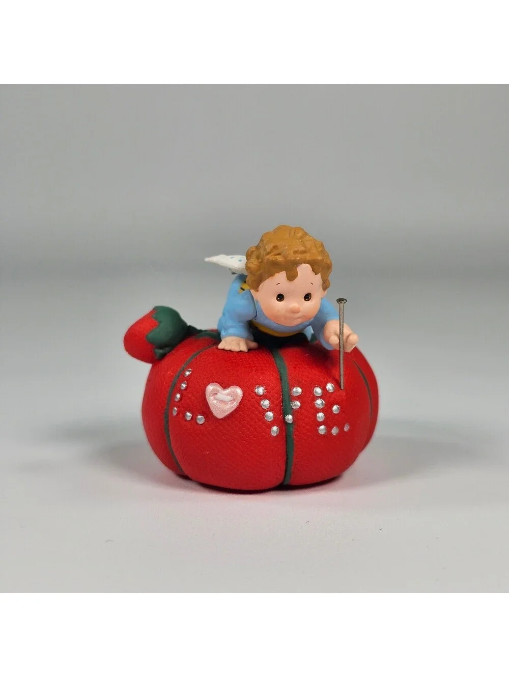 Hallmark Keepsake Ornament 1997 Love to Sew Angel Tomato Pincushion Sue Tague